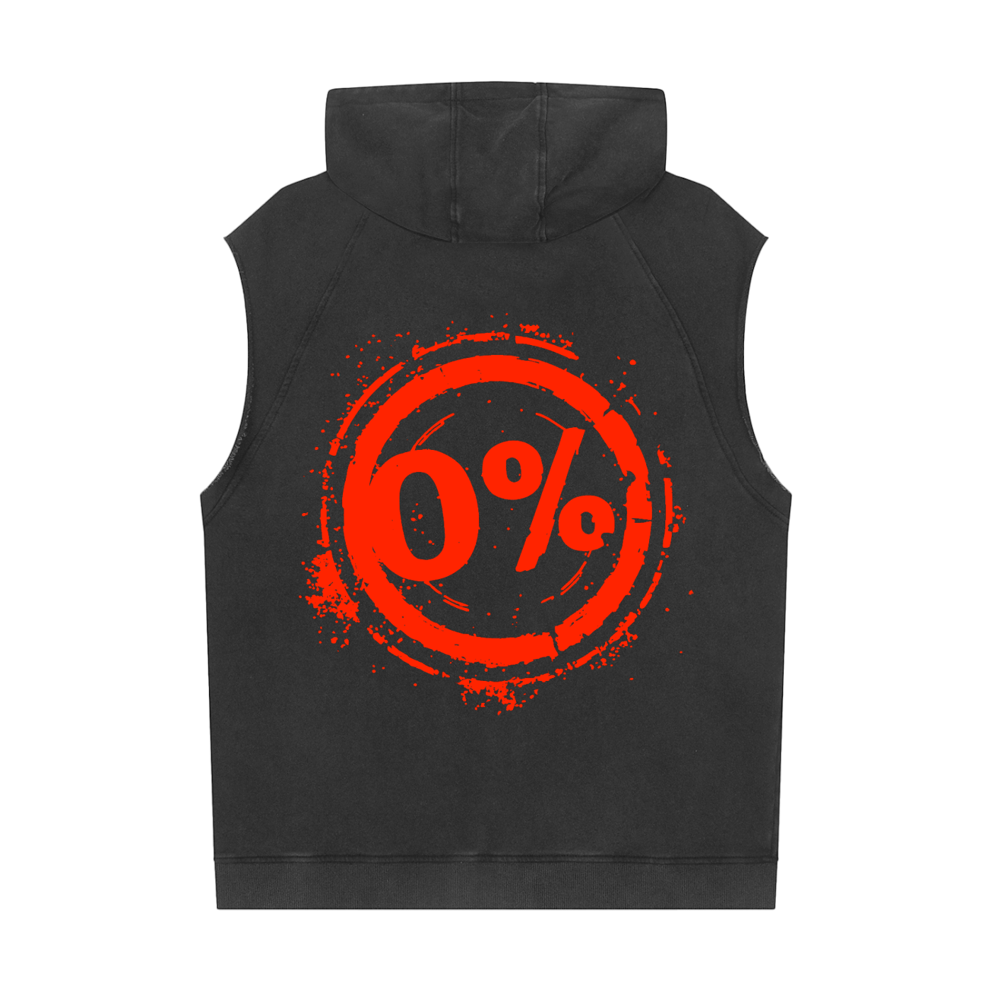 Snow Washed Sleeveless Hoodie