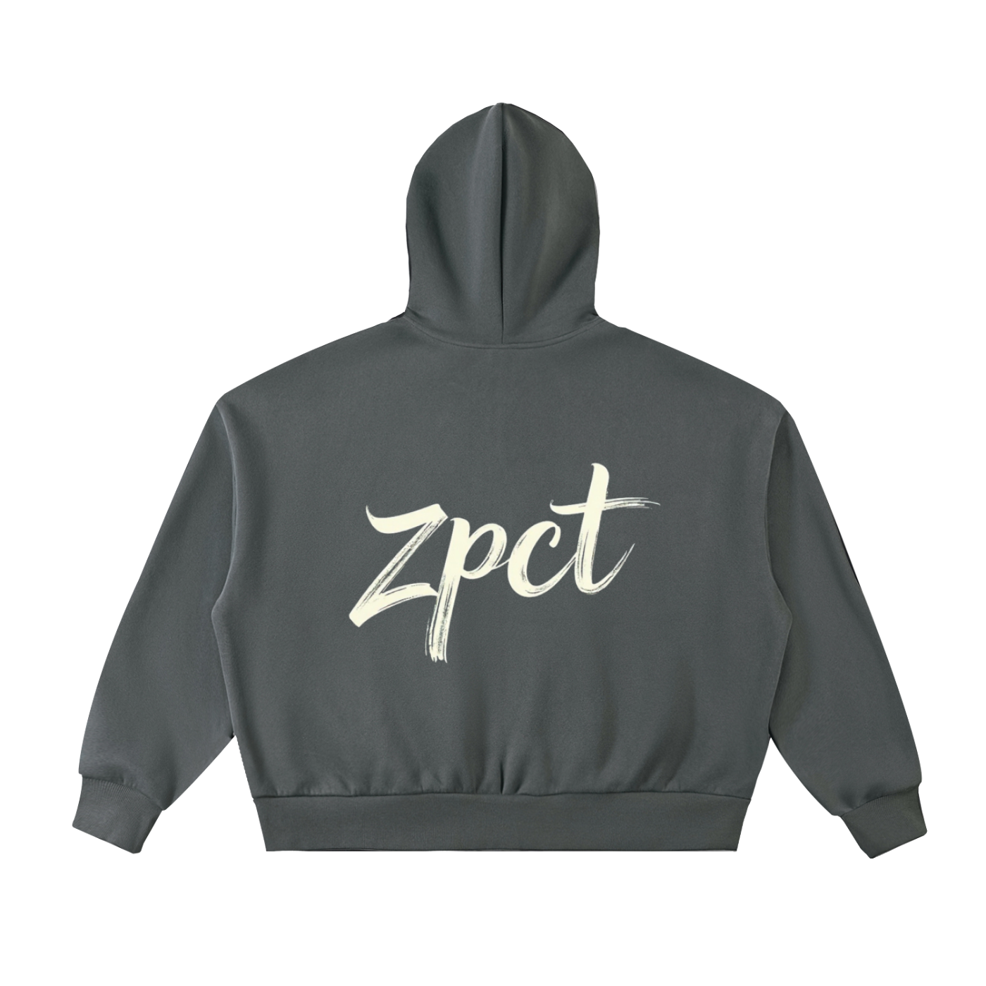 Fleeced Full-Zip Boxy Hoodie