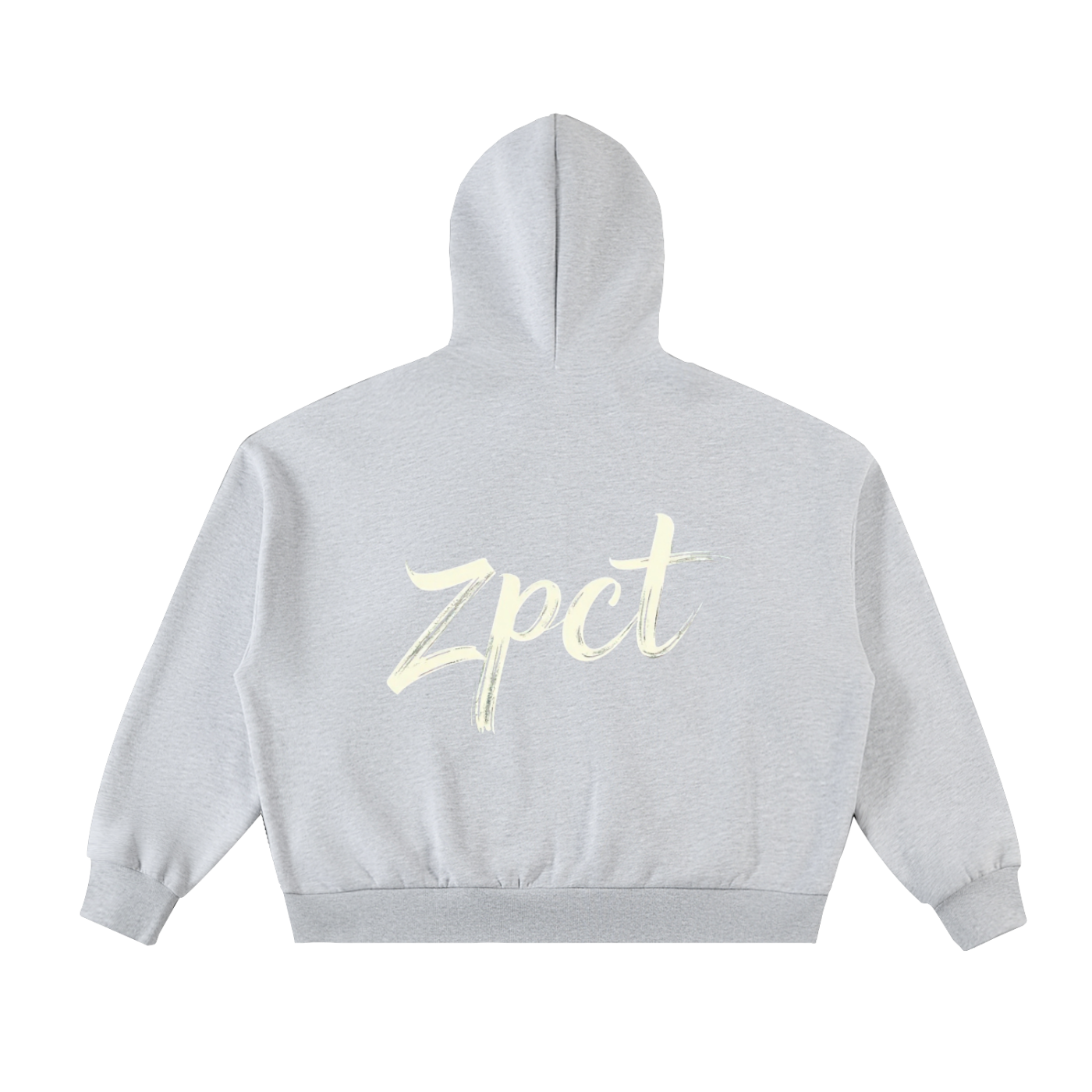 Fleeced Full-Zip Boxy Hoodie