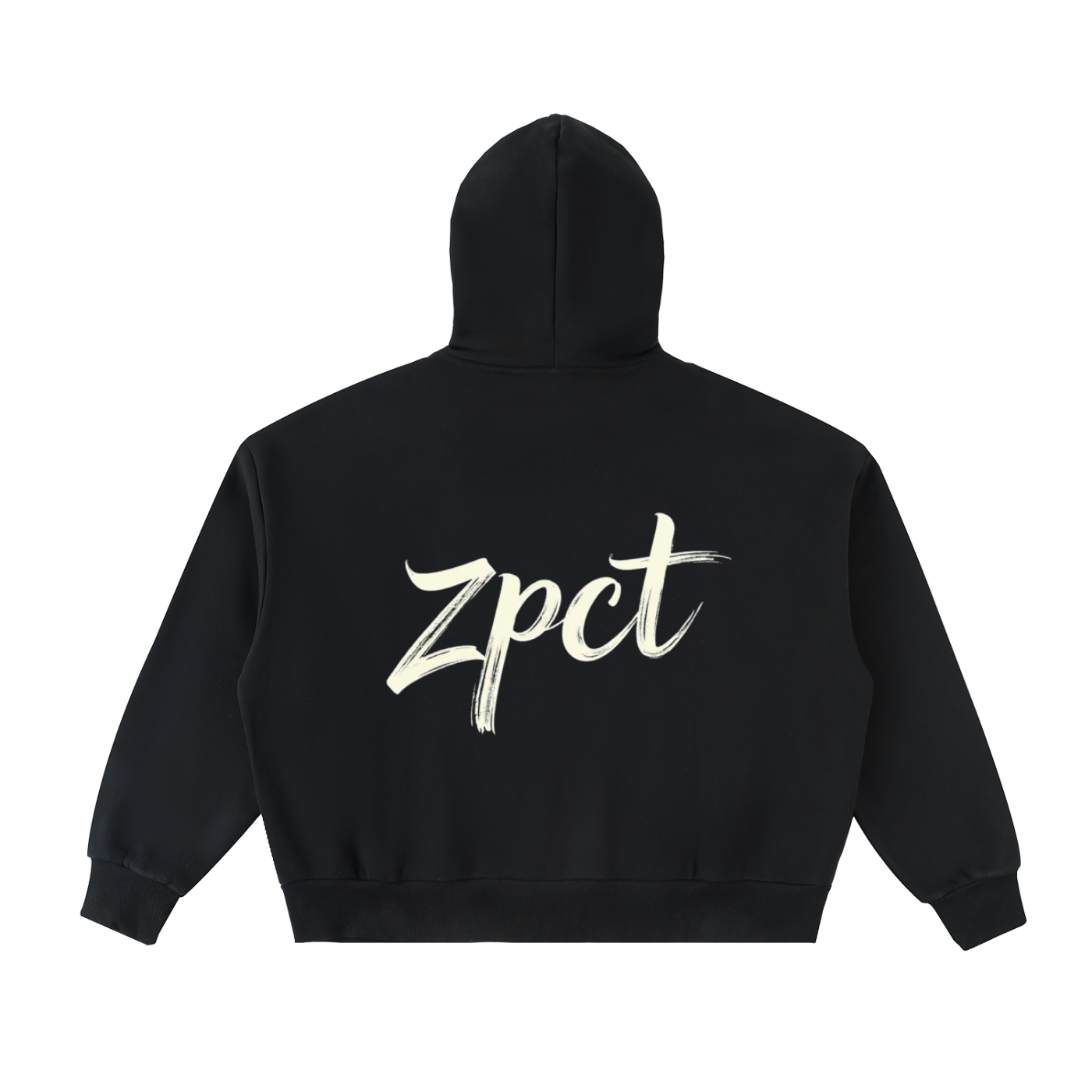 Fleeced Full-Zip Boxy Hoodie